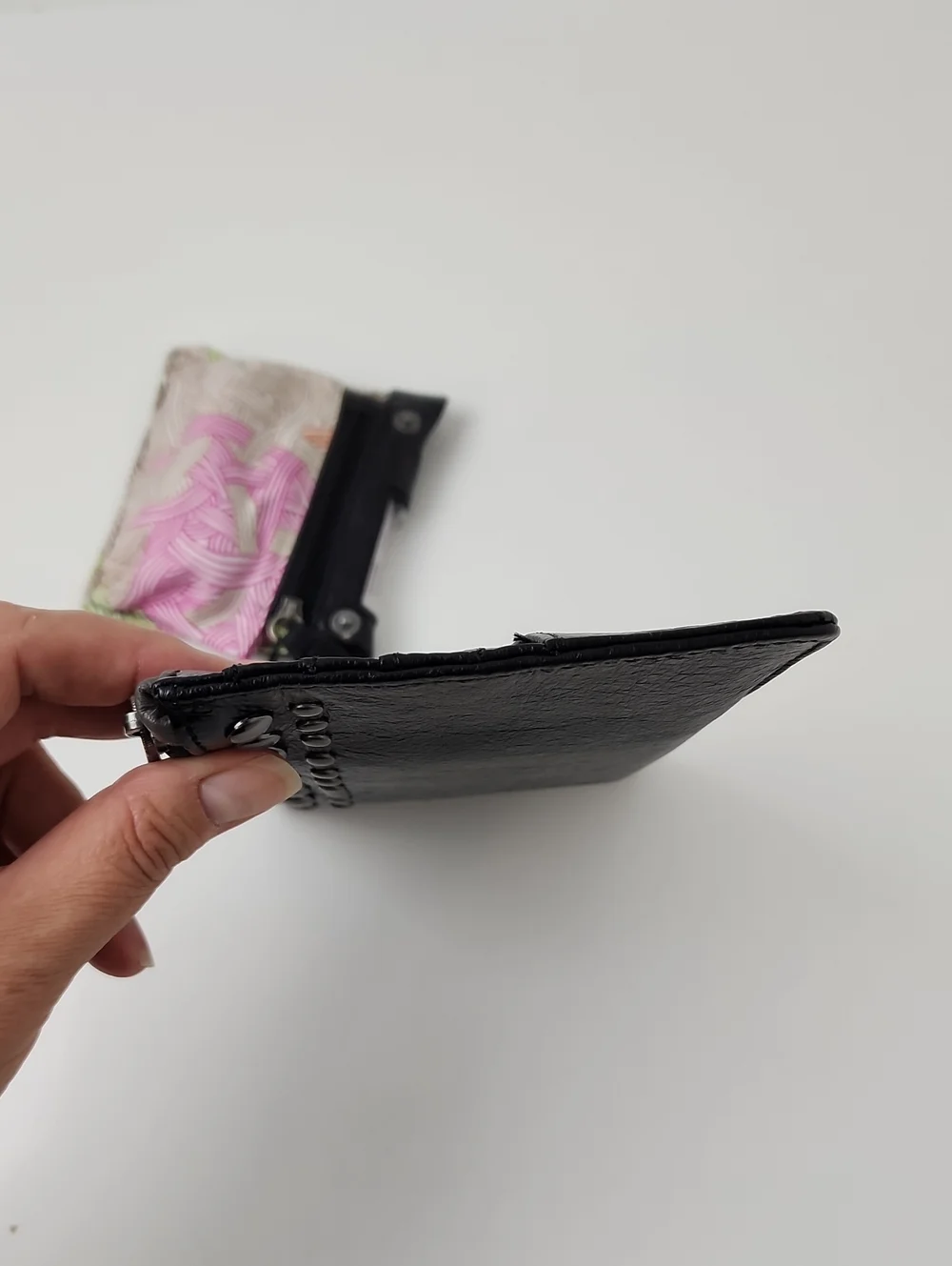 The Sak Portable Power Bank Studded Wristlet Leather Black